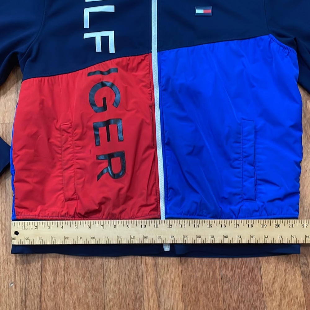 Tommy Hilfiger Size XXL Jacket Pockets inside & outside Color Block Retro - Picture 15 of 16